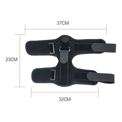 Adjustable dorsal night splint for plantar fasciitis and foot drop relief in black