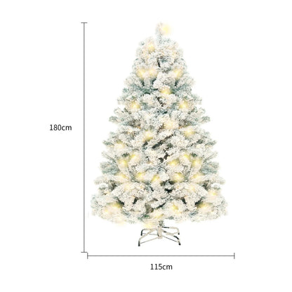 Premium PVC Artificial Christmas Tree with Snowy Branches and Lush Green Foliage