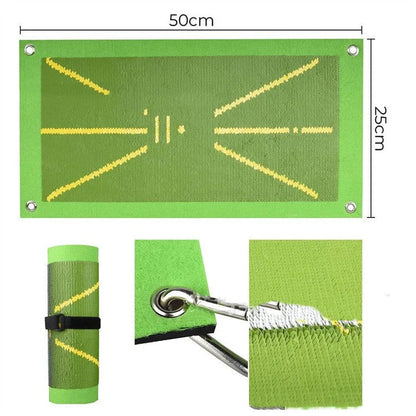 Portable Golf Swing Training Mat with directional detection for accurate swing analysis