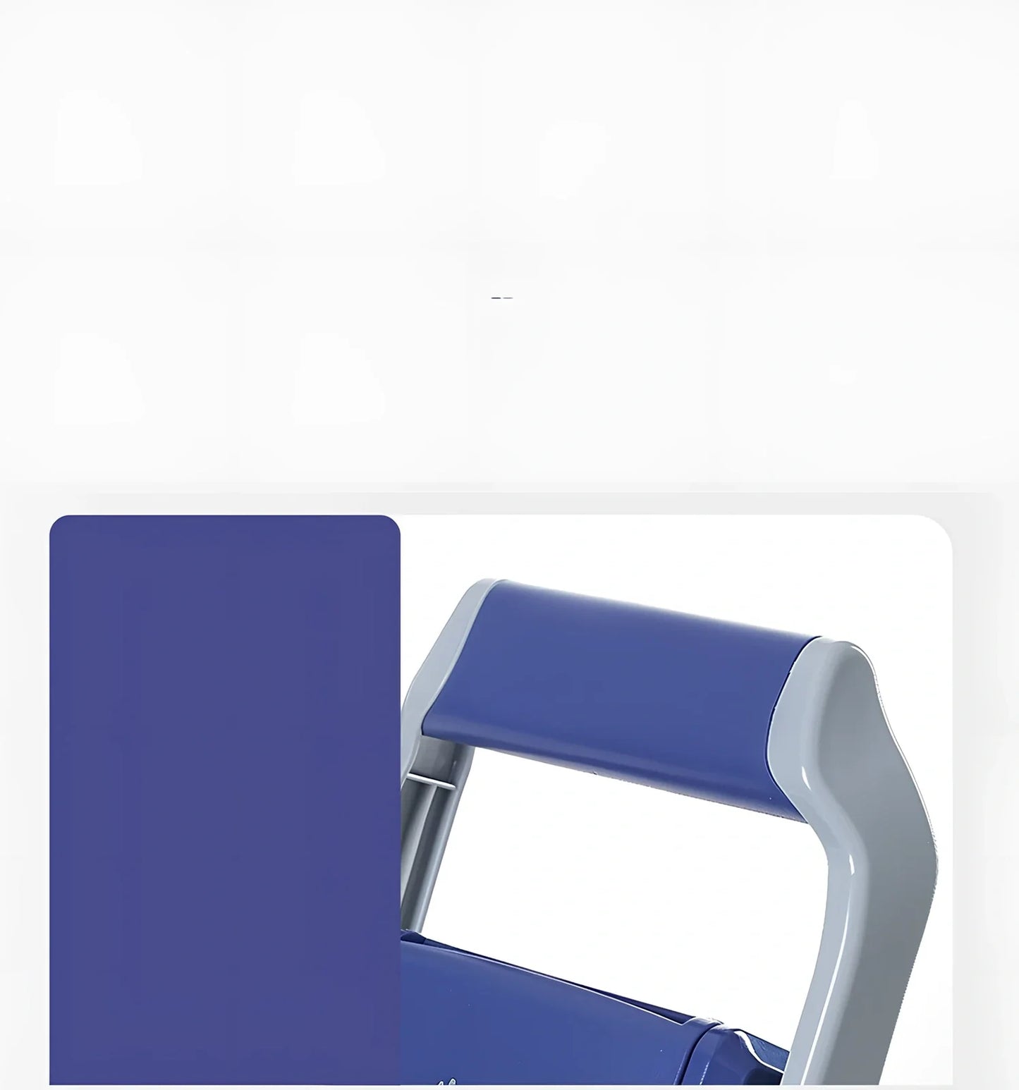 Purple kitchen vegetable chopper with stainless steel blades and wire planer attachment on 41cm workspace