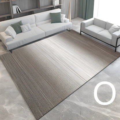 3D printed polyester carpet in bedroom setting showing visual depth design and flat surface texture