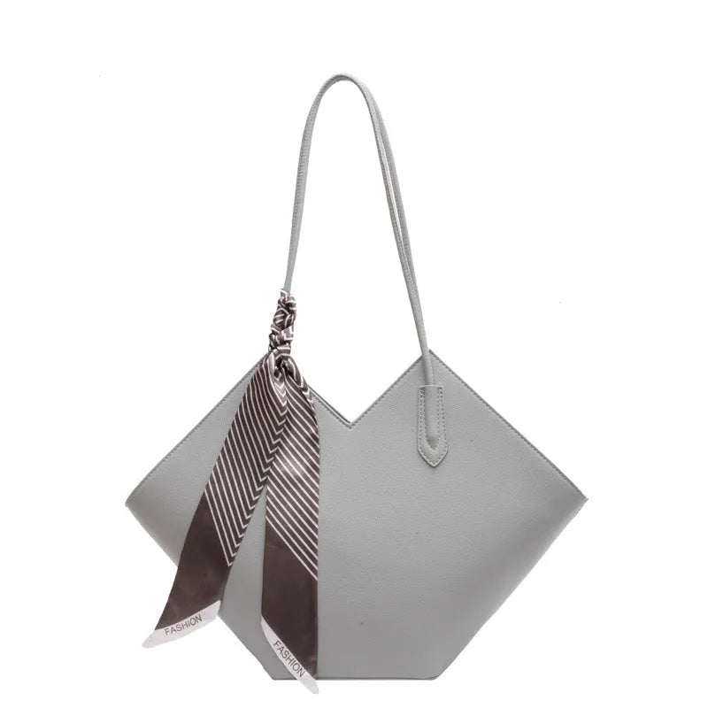 Women's fashion shoulder bag with 43cm width and sandwich pocket design in eight colour options including beige, black, brown, coffee, gray, green, khaki, and yellow