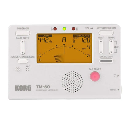 Universal tuning metronome with plastic shell showing tempo controls and display