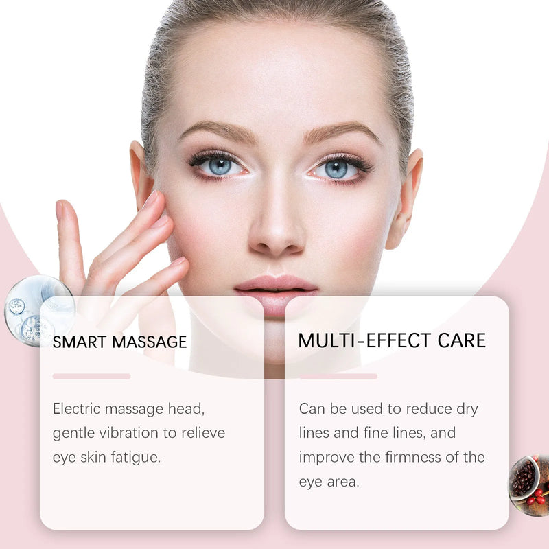 Electric Firming Eye Cream with Massage Function, 50g Jar, Lifting and Rich Moisture Formula with Acetyl Hexapeptide-8 and Soluble Collagen for Targeted Eye Area Care