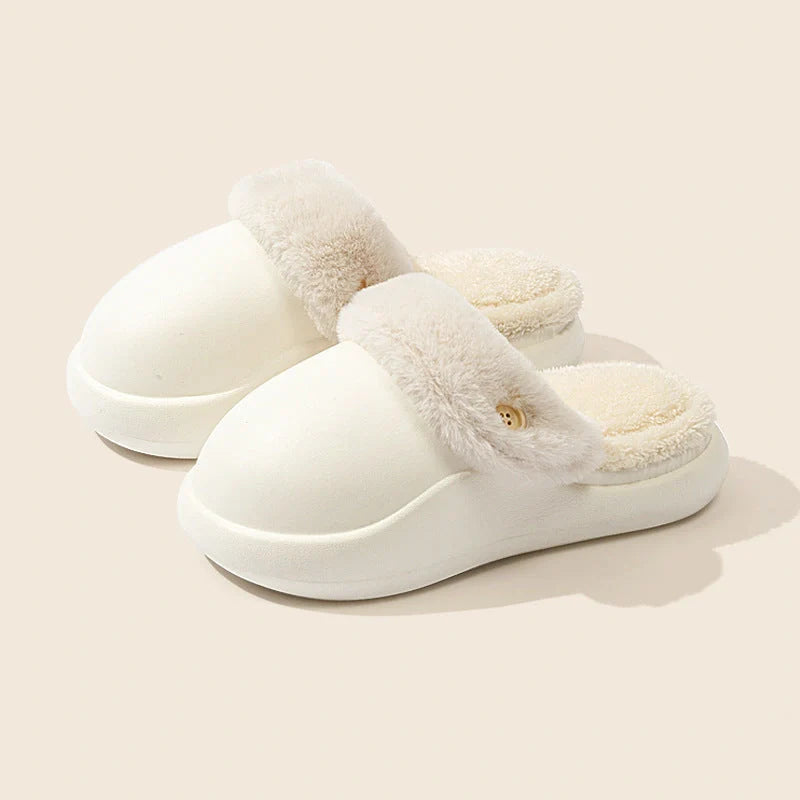 Winter warm slippers with non-slip EVA sole and baotou big head design in various colors
