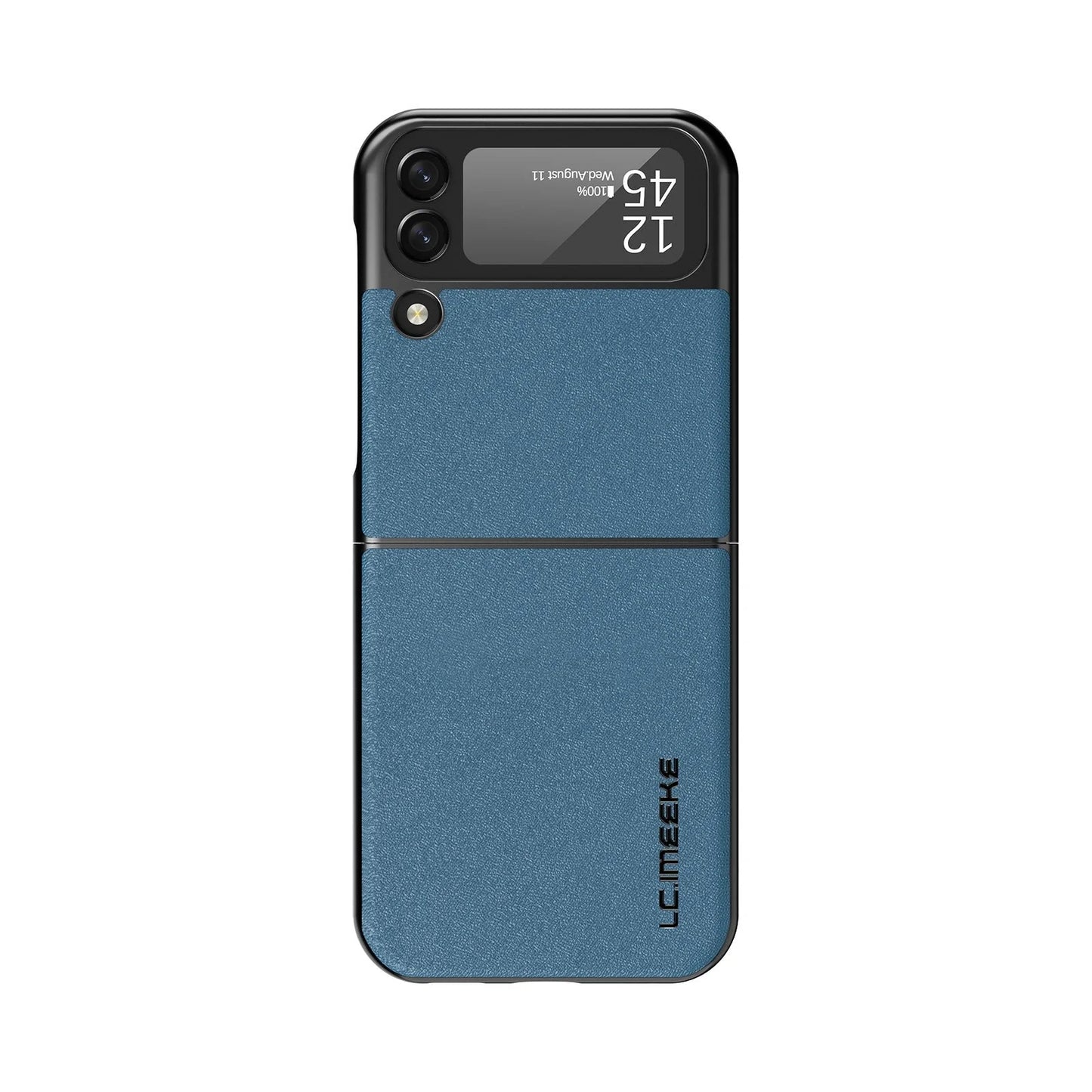 Samsung Galaxy Z Flip3 leather phone case with frosted finish in multiple colors