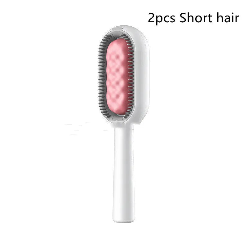 Green plastic pet hair removal comb with disposable wipes for cats and dogs