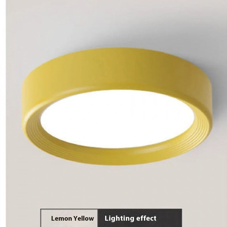 Ultra-thin 1.5cm LED surface mounted downlight in black shell with adjustable colour temperature lighting