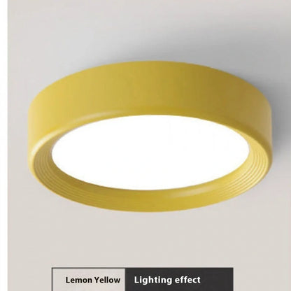 Ultra-thin 1.5cm LED surface mounted downlight in black shell with adjustable colour temperature lighting