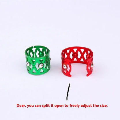 Aluminium wig decoration hair ring with hollow jeweled design in multiple colour options