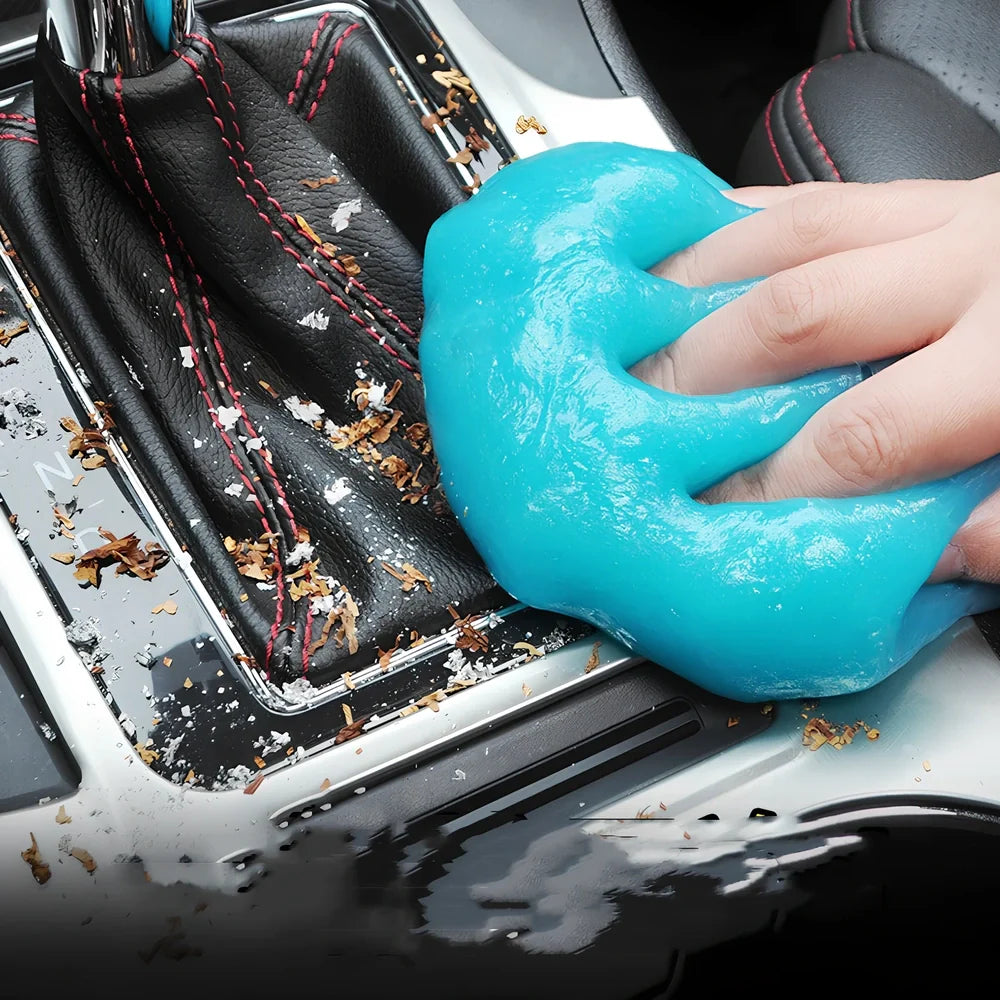 Car cleaning soft gel for removing dust from air vents and narrow dashboard gaps