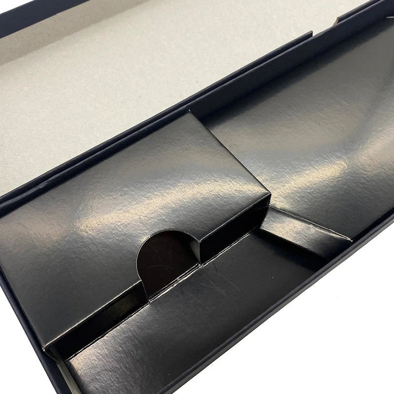 Minimalist black EVA kitchen knife set in gift box, perfect for home chefs