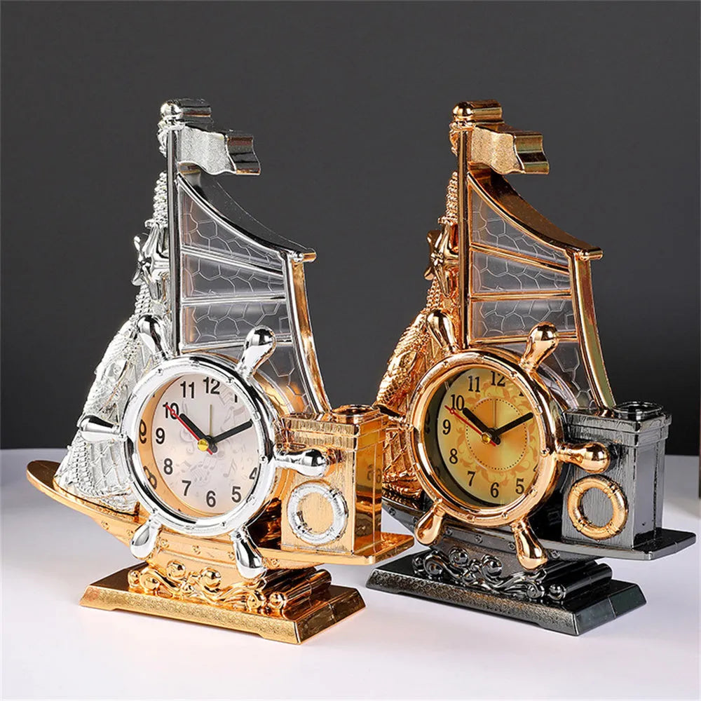 Creative alarm clock with gold and silver colour options for bedroom decor