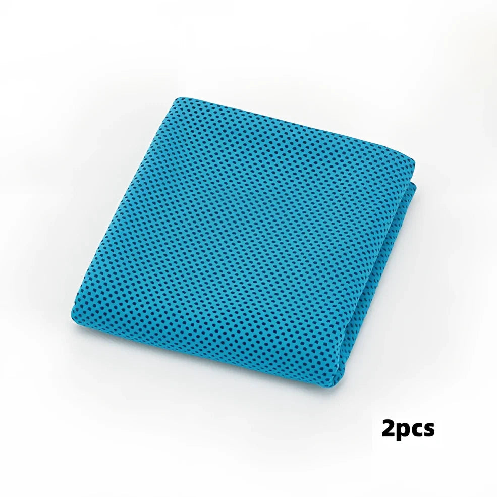 30x100cm sports cooling towel showing gray color with physical evaporation technology for instant cooling