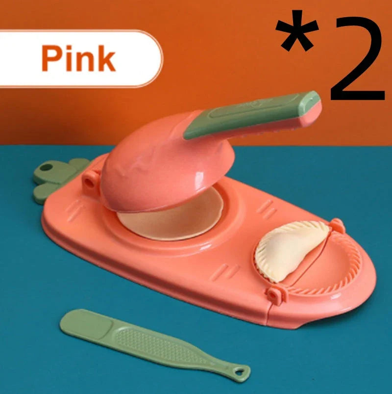 Premium 2-in-1 Dumpling Maker with Ergonomic Handle and Versatile Design for Effortless Dough Pressing and Skin Forming