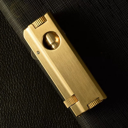 Vintage brass heavy duty trench lighter with kerosene fuel