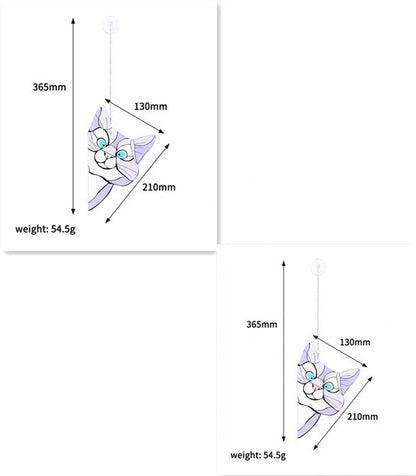 Colorful PVC cat window sticker with double-sided design for home and car decoration