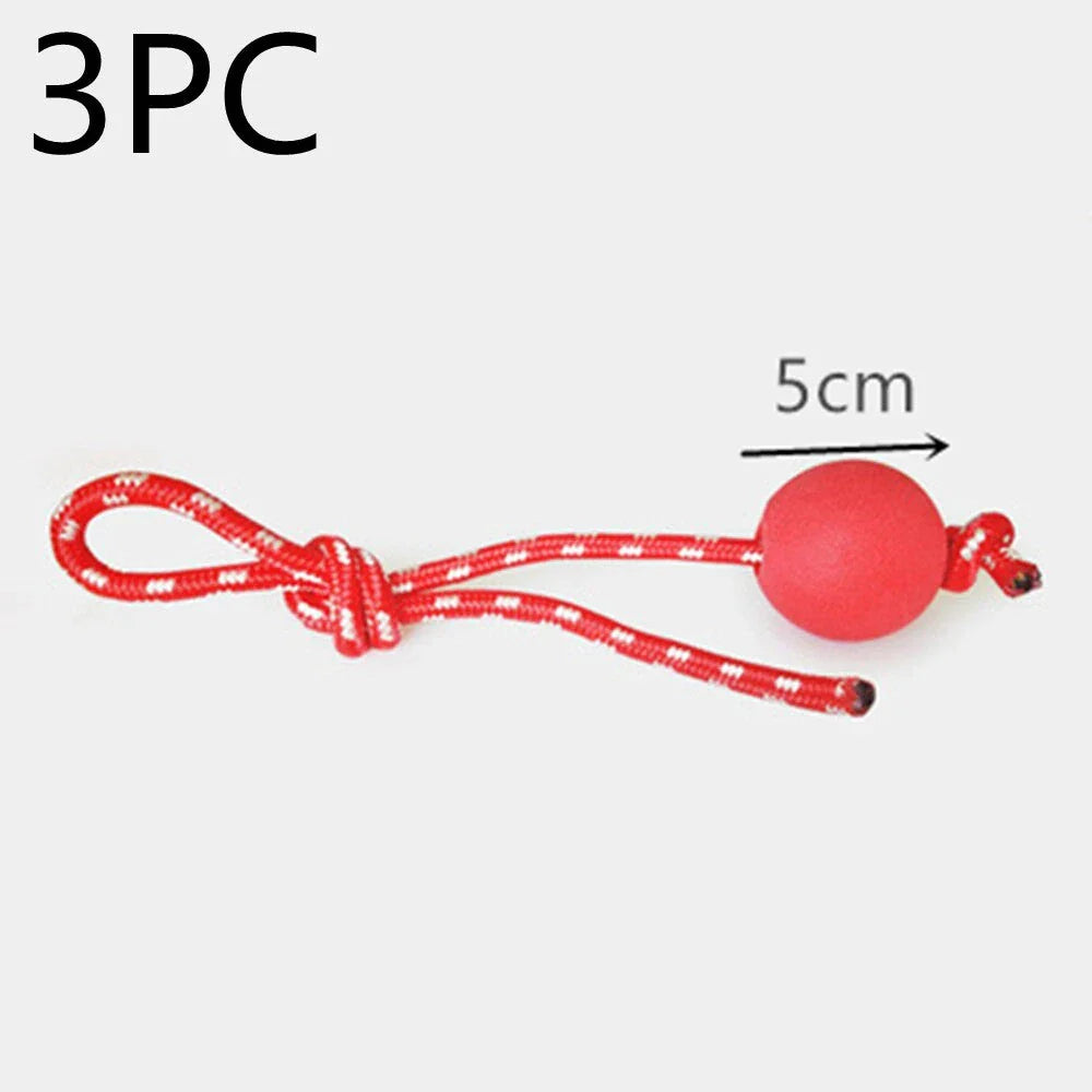 Multi-function dog chew toy with colorful rubber and cotton fiber rope for dental care and playtime
