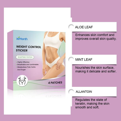 Pack of four body nursing adhesive bandages with aloe and mint leaf extracts