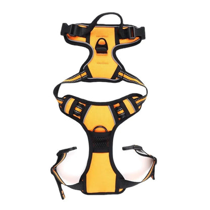 Adjustable dog chest strap lead made from Oxford cloth, shown in one of eight available colours.