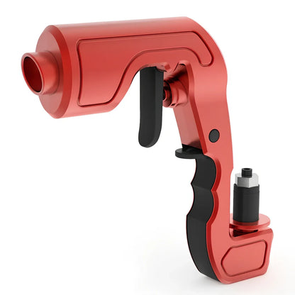 Plastic champagne jet gun for bar parties in gold, black, red and silver colour options