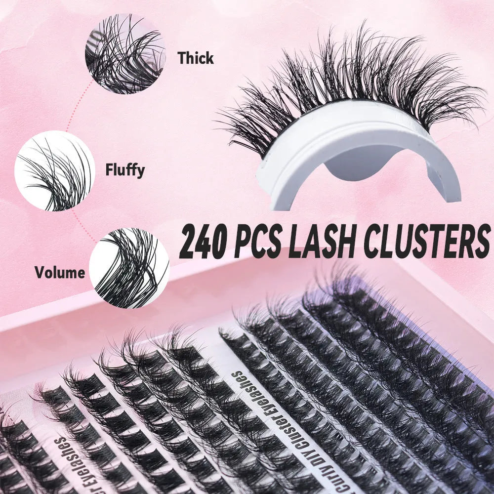 Creative large capacity false eyelash storage box with dimensions 13.7cm by 13.5cm by 1.4cm.
