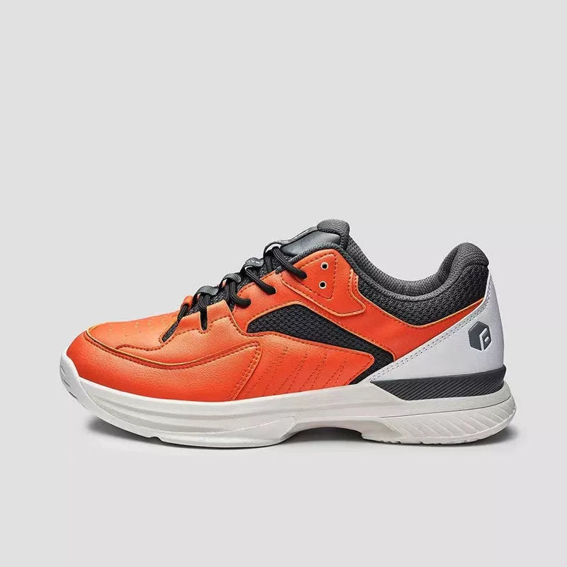 Men's wide fit orange casual sports shoe with enhanced support and breathable materials