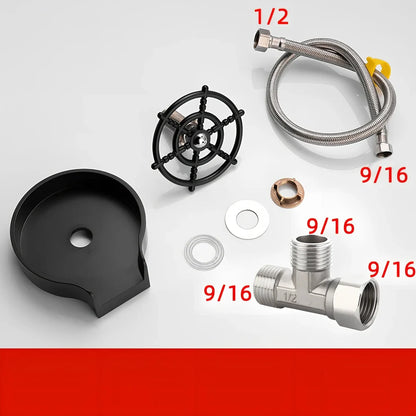 Small stainless steel faucet with automatic high-pressure cup washer for household sink installation