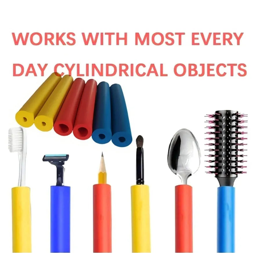 Rubber auxiliary grip hoses for tableware and pens, showing 10mm and 18mm inner diameters