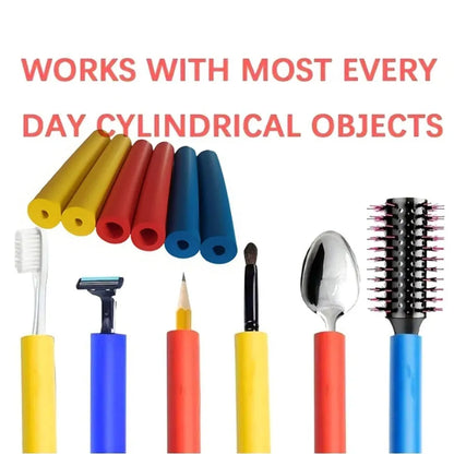 Rubber auxiliary grip hoses for tableware and pens, showing 10mm and 18mm inner diameters