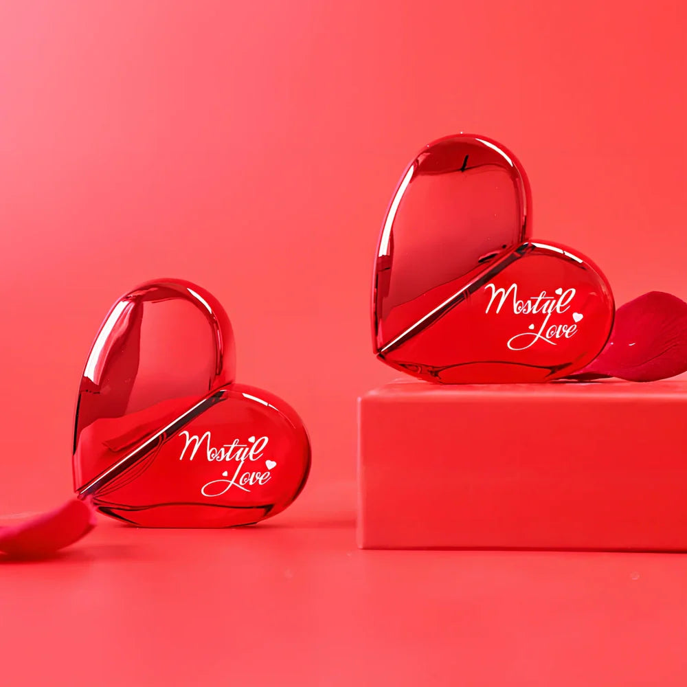 Love Perfume 50ml bottle in DXR220 and pink DXR220B variants with spray mechanism