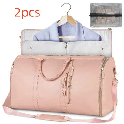 Spacious Travel Duffel Bag - Versatile Women's Handbag with Folding Suit Compartment in Multiple Color Options
