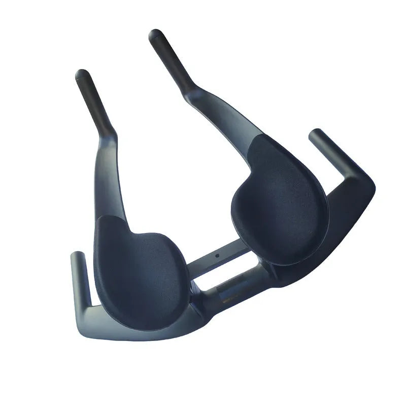 New Field carbon fibre TT bicycle handlebar in black, showing aerodynamic shape and 31.8mm clamp area.