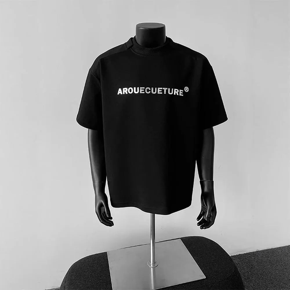 Men's plain cotton short sleeve pullover t-shirt in loose fit casual style