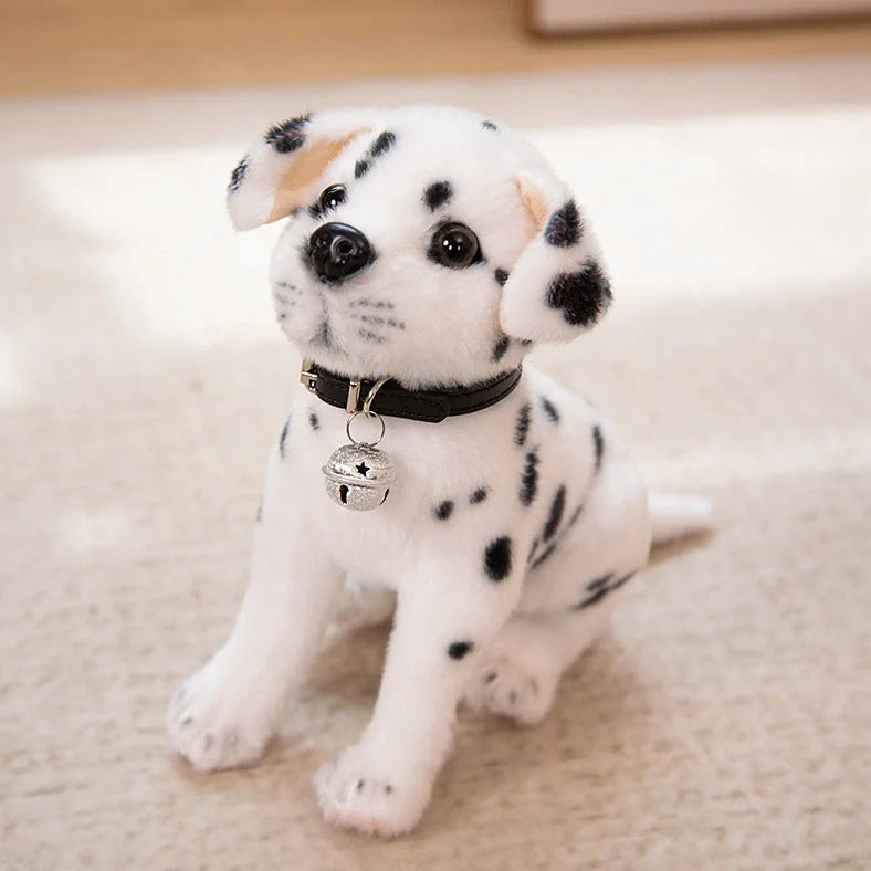 Simulation Husky plush toy in sitting posture measuring 25cm height