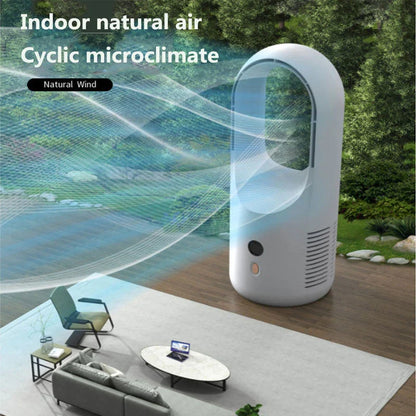 Whisper-quiet cordless desk fan with adjustable 6-speed settings, compact design, and rechargeable USB power