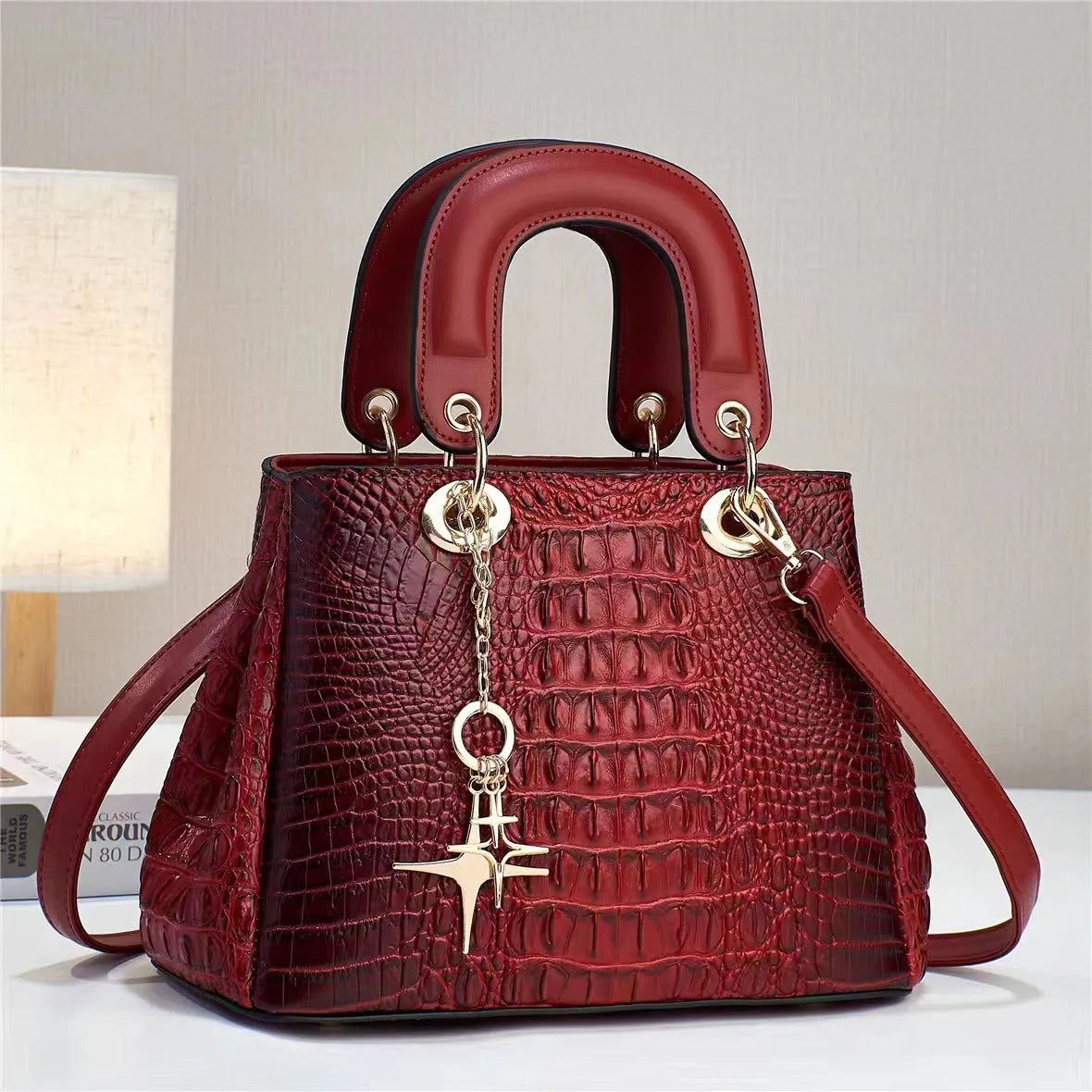 Women's PU shoulder bag with single strap, horizontal square shape, embossed finish and zip change pocket in beige