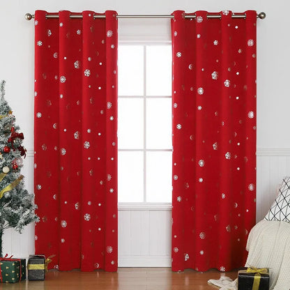 Short hole-free snowflake pattern shade cloth curtain in polyester fabric with modern simplicity style