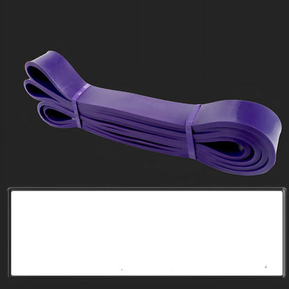 Plastic resistance band showing 2080mm length with width measurement indicators at 12mm, 20mm, 32mm, and 45mm points