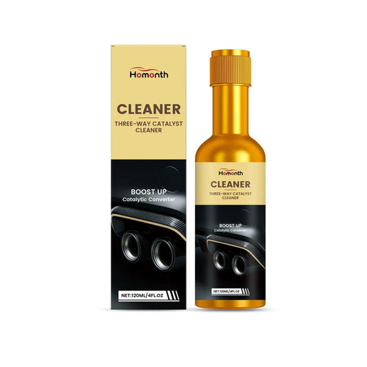 120ml bottle of catalytic converter cleaner with polyether amine formula for reducing vehicle emissions
