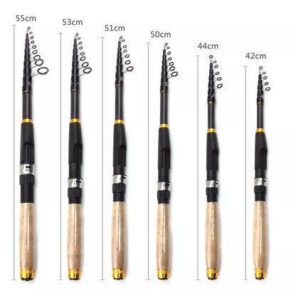 Short Portable Shrink Lure Pole for sea fishing with adjustable lengths