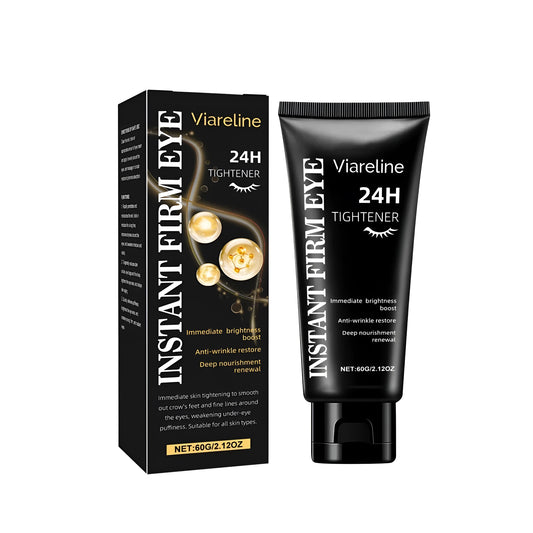 60g jar of anti-aging anti-wrinkle eye cream containing hyaluronic acid and hydrolysed collagen.