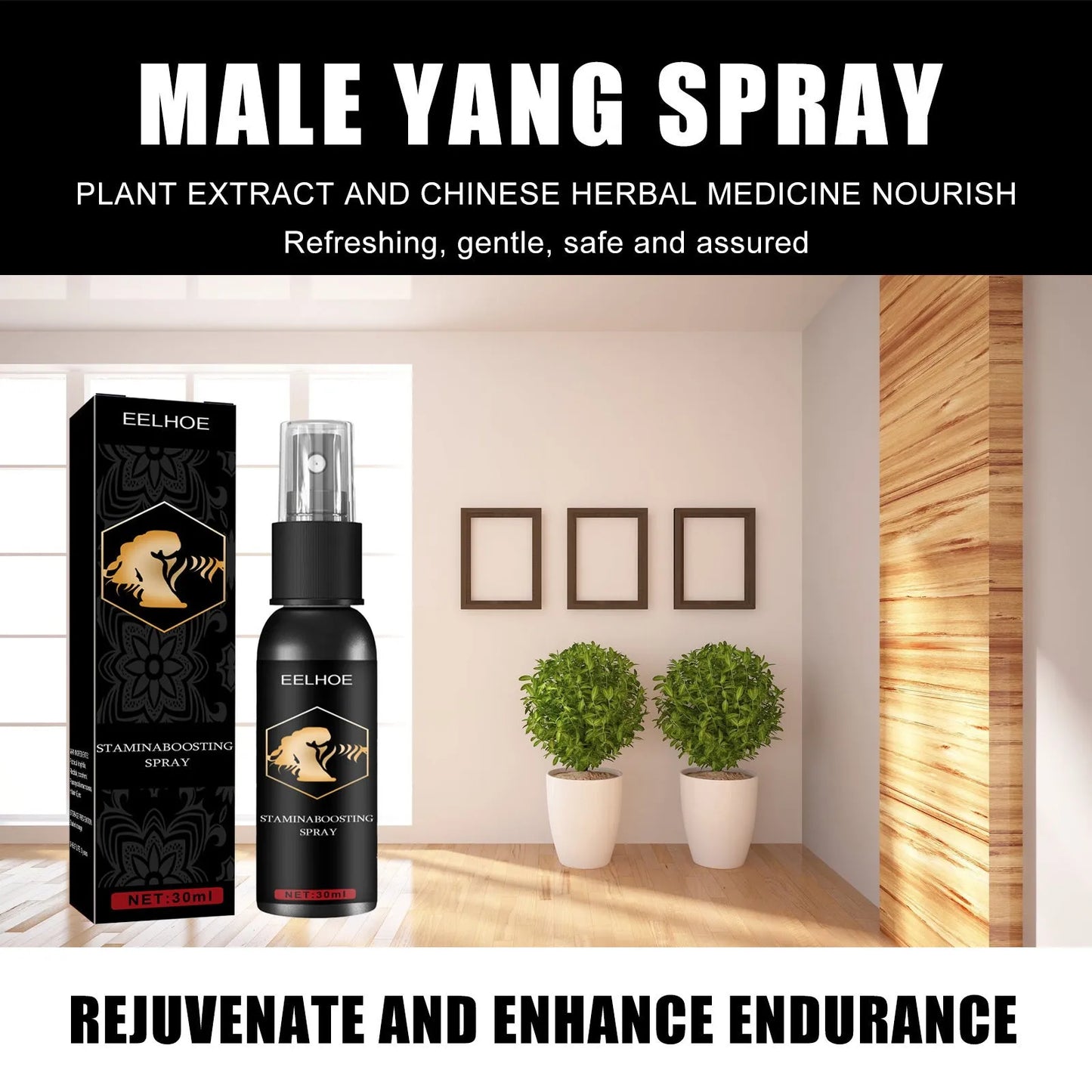 30ml men's treatment oil spray bottle for hip moisturising and massage