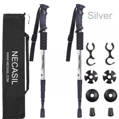 Newcastle Four-section Trekking Straight Trekking Poles in adjustable lengths for hiking