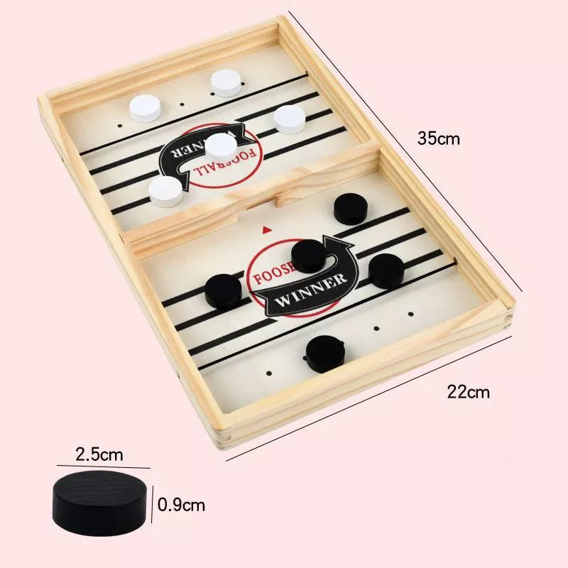 Wooden Parent-Child Collision Chess Set with 10 pieces for family fun