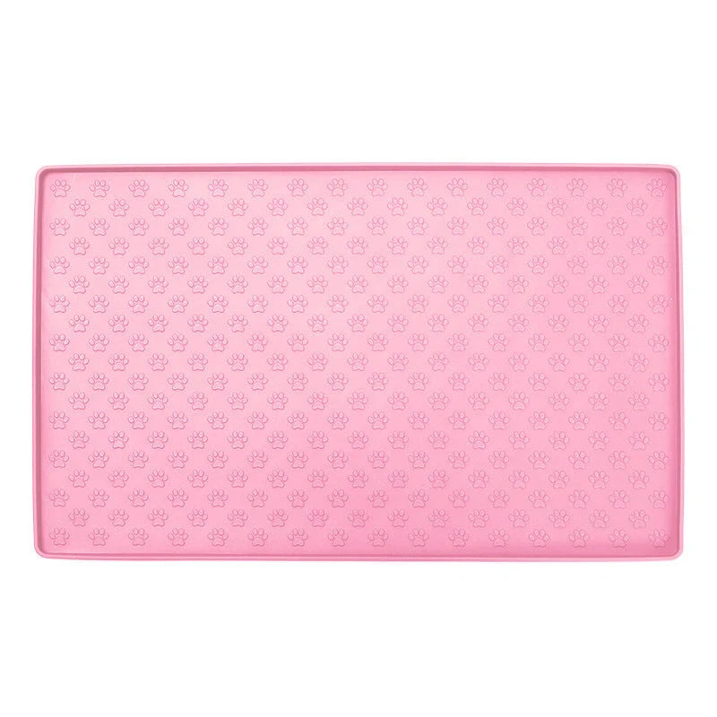 Waterproof silicone pet mat for dogs and cats, easy to clean and durable.