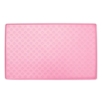 Waterproof silicone pet mat for dogs and cats, easy to clean and durable.