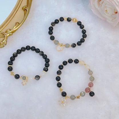 Silverstone electroplated bracelet for women with sweet cool style and flower, heart, or star charm options