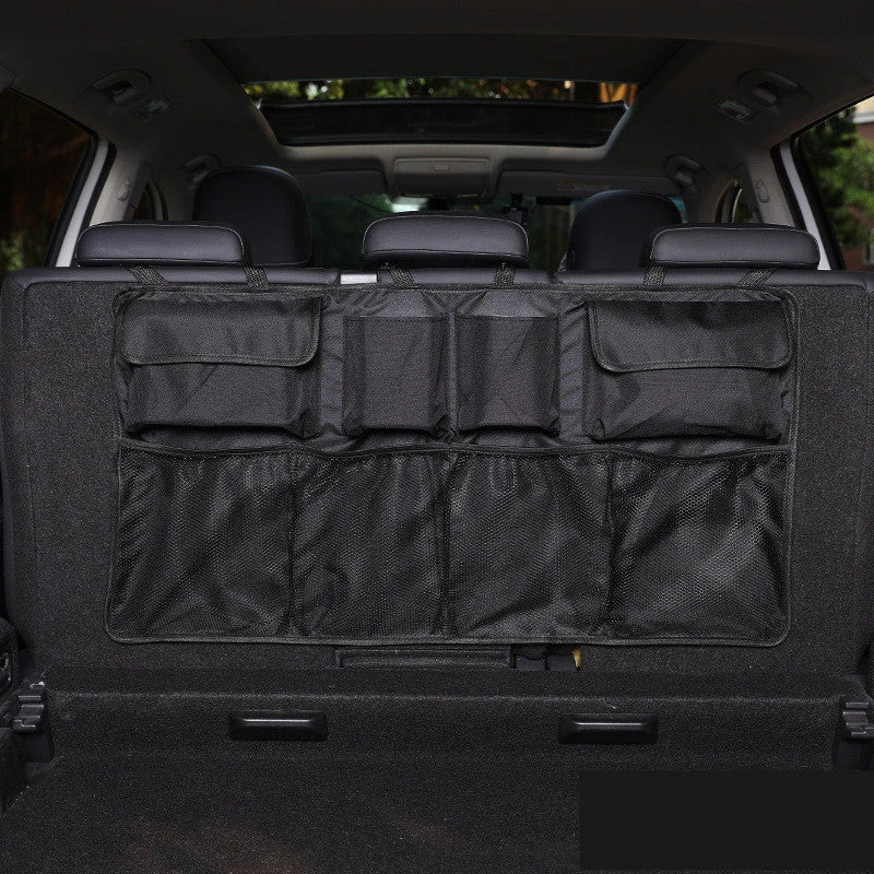 Premium Oxford cloth car trunk organizer with multiple compartments for storage and organization
