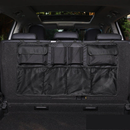 Premium Oxford cloth car trunk organizer with multiple compartments for storage and organization
